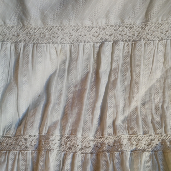 Studio West Apparel White Tiered Skirt - Picture 2 of 6